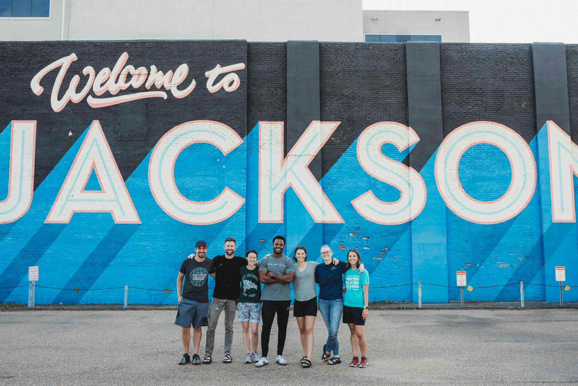 Mission team serving in Jackson. 