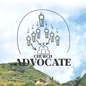 people joining others to support a church with the words church advocate