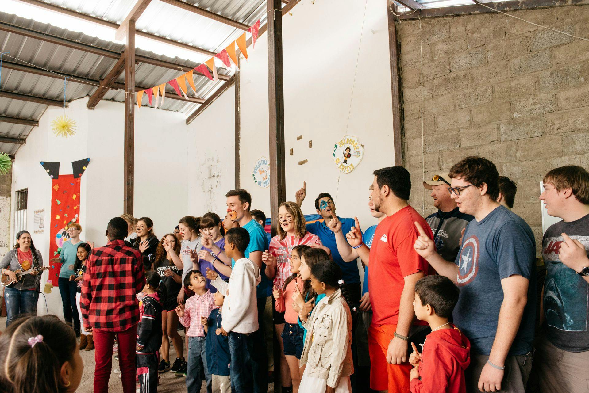 Mission team serving in South America. 